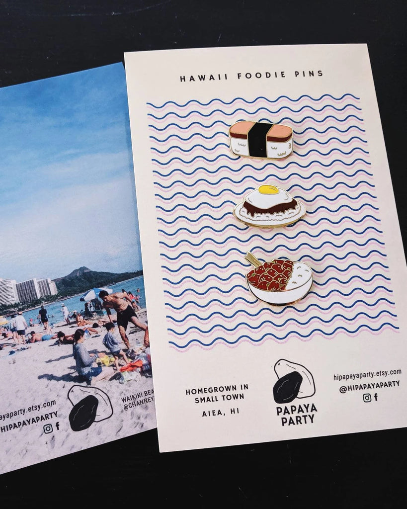LOWMAGIC Hawaiian Food Enamel Pin Set