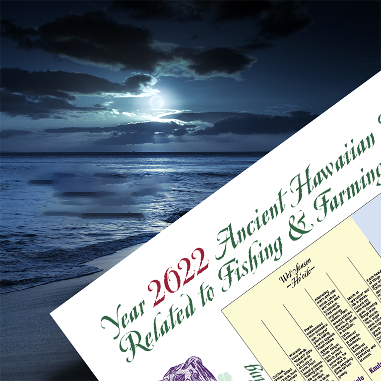 2023 Hawaiian Fishing & Farming Moon Calendar